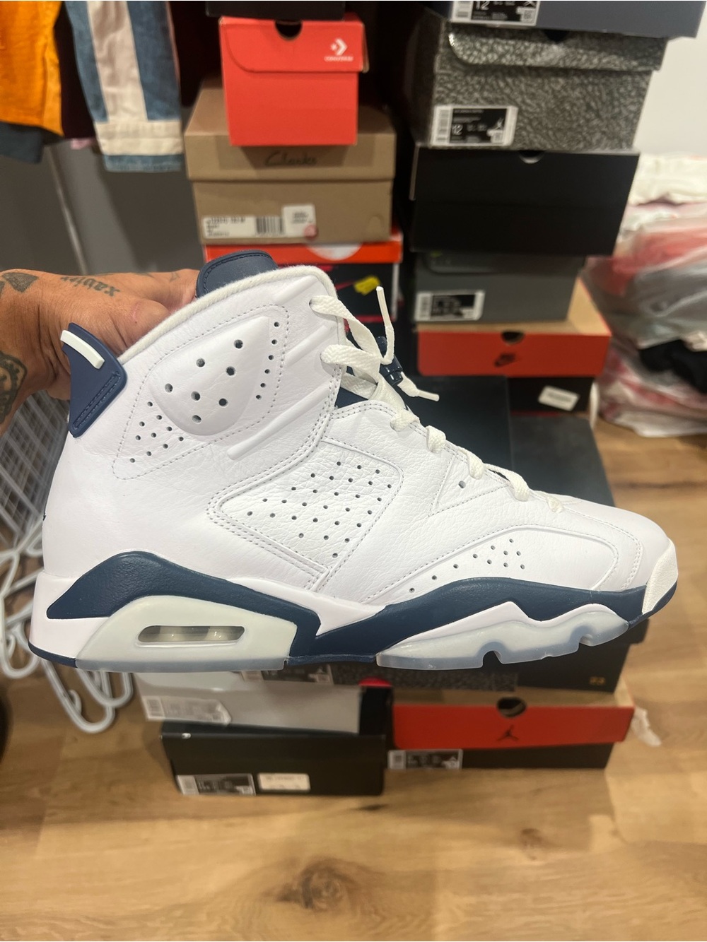 Nike Men Air Jordan 6 Retro Midnight Navy Size 12